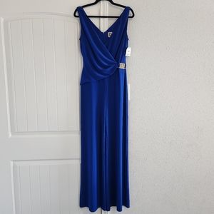 Anne Klein Blue Dress Jumpsuit Size 8
